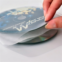 Dobbelt CD-lomme med filt - 50 stk.