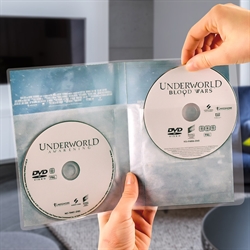 Dobbelt DVD opbevaringslomme med filt - 50 stk.
