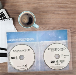 Dobbelt DVD opbevaringslomme med filt - 50 stk.