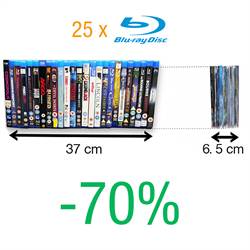 Dobbelt Blu-Ray lomme med filt - 50 stk.