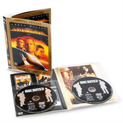Dobbelt DVD opbevaringslomme med plads til cover