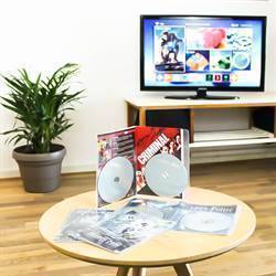 Dobbelt DVD lomme med plads til cover og 2 DVD\'er