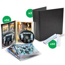 Dobbelt DVD sampak - 50 Dobbelt DVD Lommer, 2 DVD Mapper, 50 Strips
