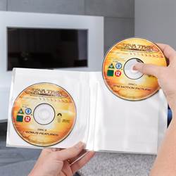 Dobbelt Blu-Ray lomme til Blu-Ray opbevaring - 50 stk.