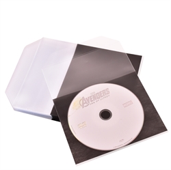 Single/Dobbelt DVD lomme med filt til DVD opbevaring - 50 stk.