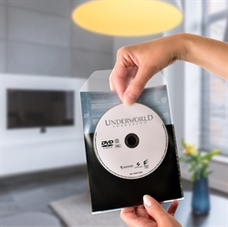 Single/Dobbelt DVD lomme med filt til DVD opbevaring - 50 stk.