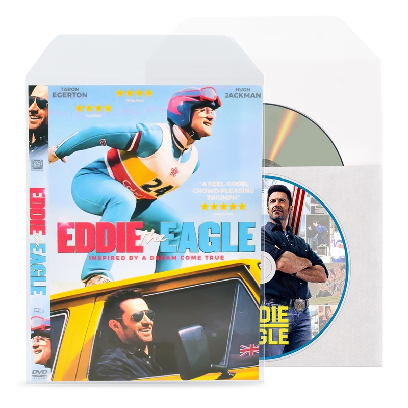 Single/Dobbelt DVD lomme med filt til DVD opbevaring - 50 stk.