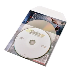Single/Dobbelt DVD lomme med filt til DVD opbevaring - 50 stk.