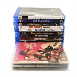 Blu-Ray lommer til Blu-Ray opbevaring - plads til cover - 50 stk.