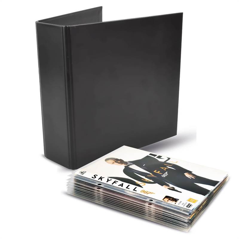 DVD med DVD lommer og ringbind i en samlet pakke