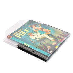 Single/Dobbelt DVD lomme med filt og ringbindshuller - 50 stk.